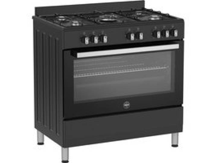 Cuisinière à gaz - BERTAZZONI - SEL925MN - 5 foyers - 3 6 Kwh - 90 cm - Noir