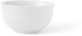Lyngby Porcelain "Lyngby Porcelæn Rhombe Bowl, White - Ø: 5.1"""
