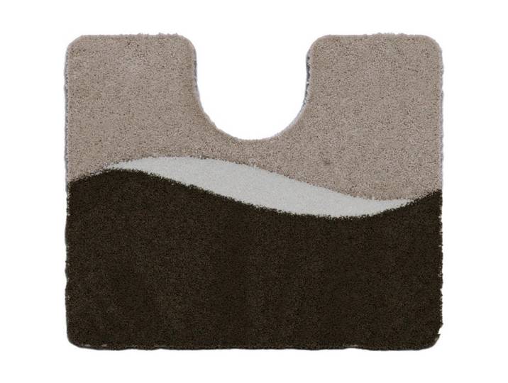Grund Wc-Vorleger Gelo, Taupe, Wellen, rechteckig, 50x60 cm, Oeko-Tex® Standard 100, Heimtextilien, Badtextilien, WC Vorleger