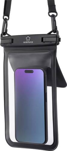 Renkforce Wasserdichte Smartphone Hülle Outdoorcase Universal Universal Black, Transparent Wasserdicht, Staubdicht, Mi