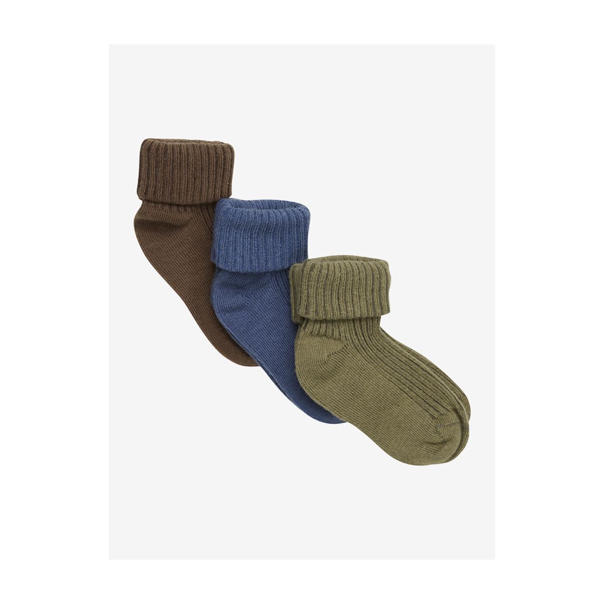 Minymo Baby Sock rib (3 Pack) dark olive (954) 11\14 5755-954-11\14