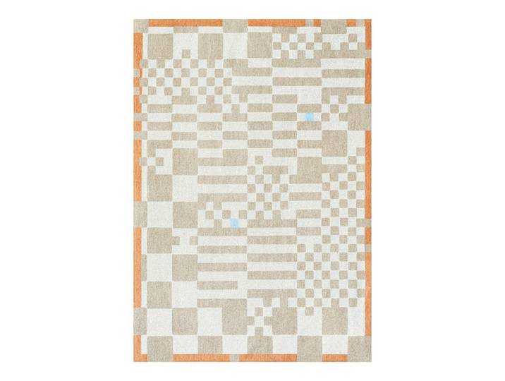 Louis De Poortere Teppich Greyhound Craft Chess 80/150 cm, Beige, Grafikmuster, Rechteckig, 80x150 cm, antistatisch, pflegeleicht, rutschfeste Unterfläche, für Fußbodenheizung geeignet, UV-beständig, waschbar, Teppiche und Böden, Teppiche