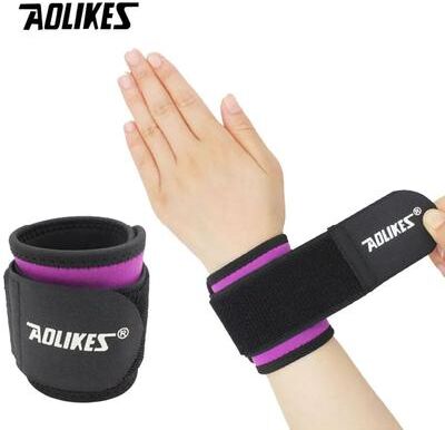 Inspired Living Adjustable Wrist Brace Wrist Support For Gym Weightlifting Sports purple