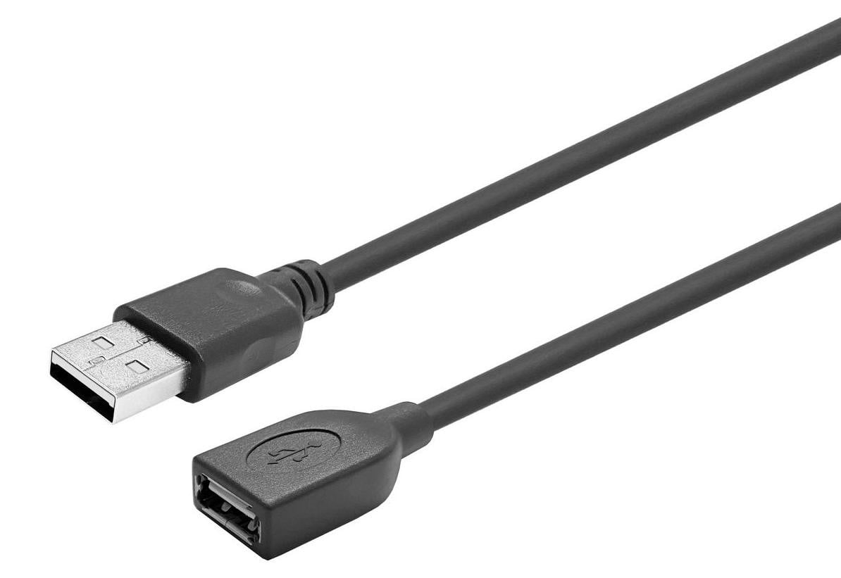 VivoLink PROUSBAAF20 USB A naar USB A kabel, USB 2.0, 20 meter, zwart