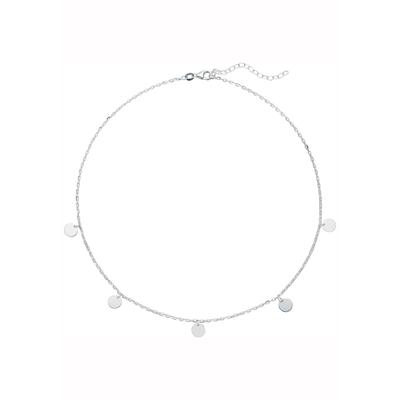 Collier JOBO, silber (silber 925), Halsketten, Damen, Silber 925 (Sterlingsilber), L: 44, Collier, mit Plättchen 925 Silber 44 cm