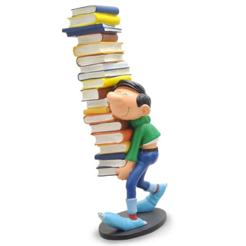 Plastoy SAS 300 Gaston Lagaffe figuur Gaston met boekenstapel