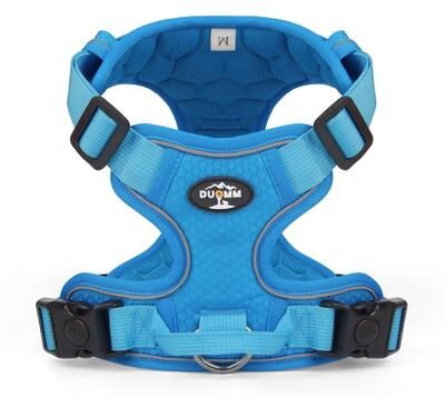 Uplift Essentials Professional No Pull Reflective Nylon Safety Dog Harness blue s