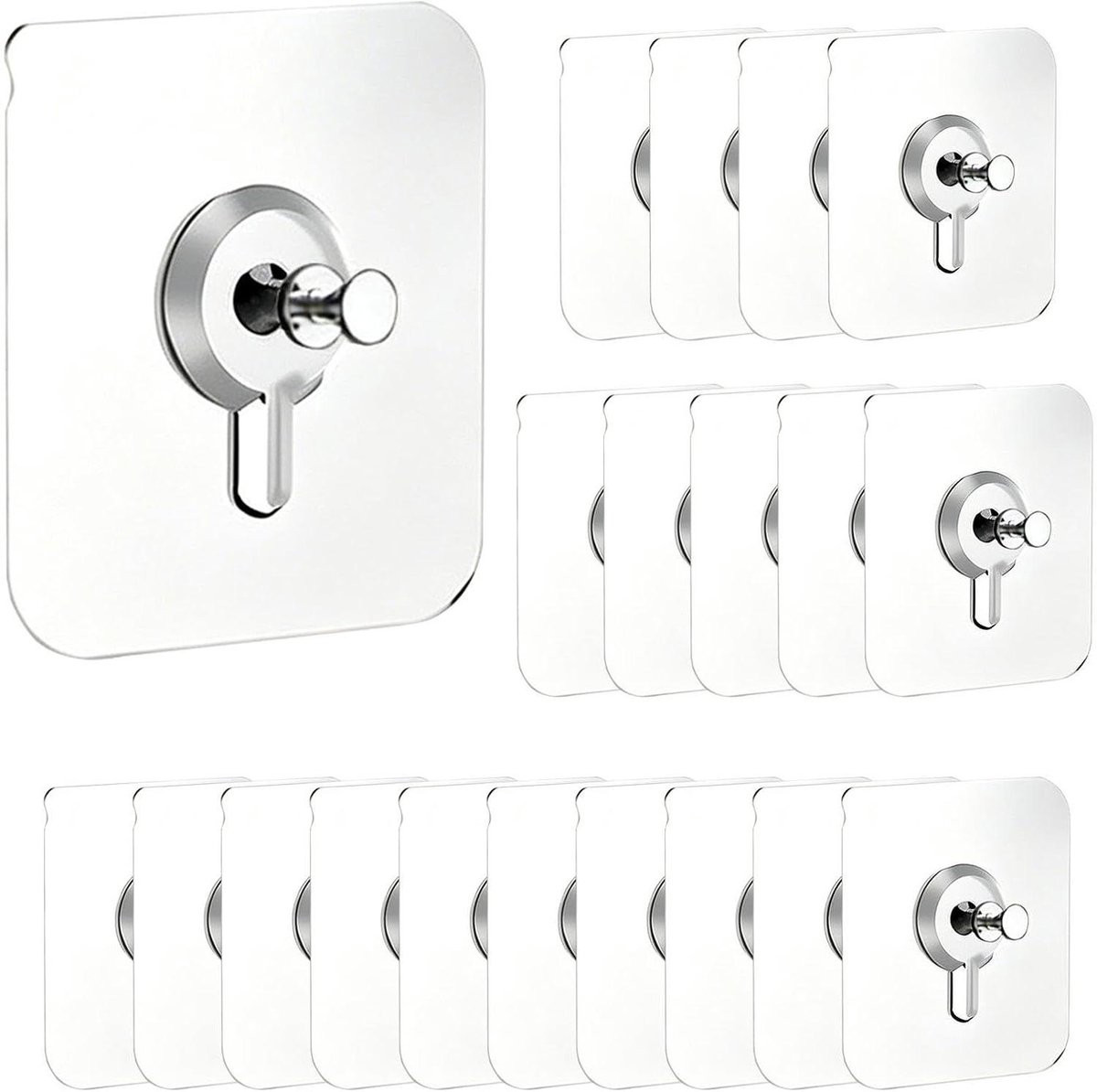 20 stuks Klevende Haken voor Fotolijst Ophangers - Wit