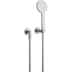 Dornbracht TARA Schlauchbrausegarnitur Platin gebürstet, Durchfluss max. 6,8 l/min, dreifach/fünffach verstellbar: Normalstrahl, Softstrahl, Massagestrahl mit Antikalk-System