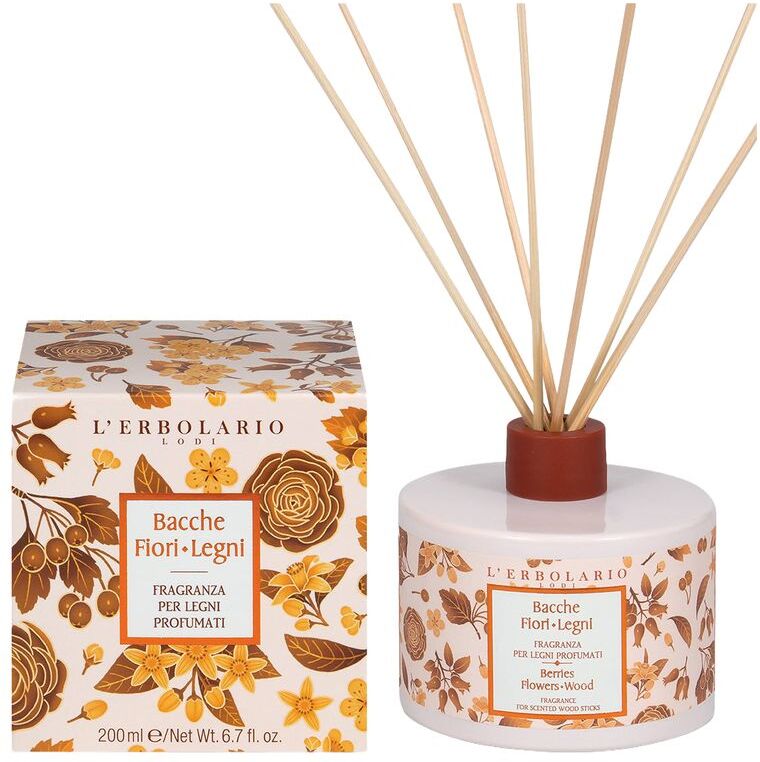 L'Erbolario Bacche Fiori Legni Fragranza Per Legni Profumati 200 ML