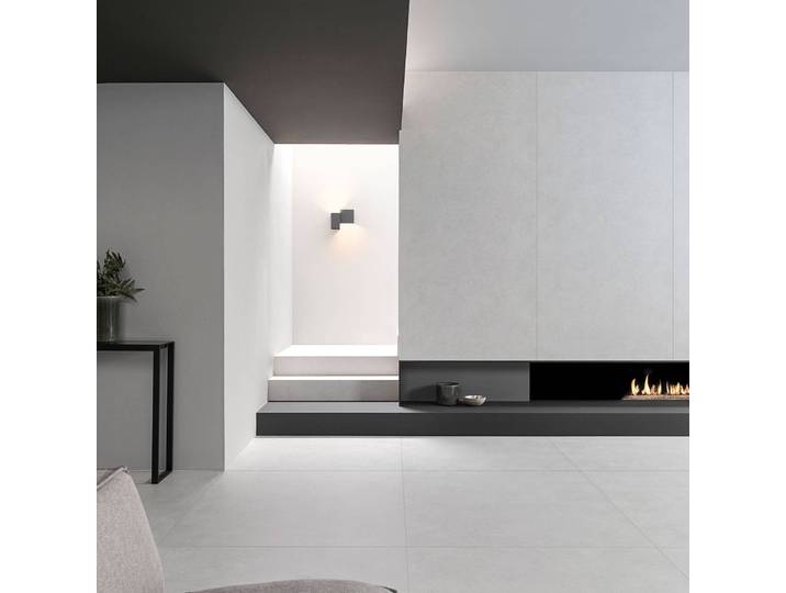 Vibia Wandlampe Structural, dimmbar, alu / grau / zink, für Wohn- / Esszimmer, Aluminium, Modern, LED Wandleuchte, Wandlampe Innen