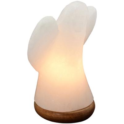 WAGNER LIFE DESIGN Salzkristall-Tischlampe "Engel", weiß, H: 19cm, 1 Stk., Leuchten, Handgefertigt aus Salzkristall - jeder Stein ein Unikat, H: ca.19 cm