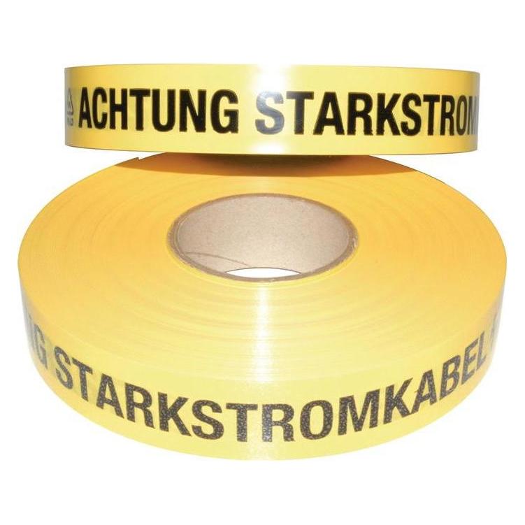 Multicoll Trassenwarnband Aufdruck Achtung Starkstromkabel Breite 40 mm Länge 250 m gelb (40 mm) (15 015 040 250 01 0003)