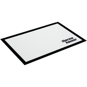 thermohauser Backmatte aus Silikon-Glas-Gewebe, weiß / schwarz, backofenfest, antihaftend, 58,5 x 38,5 cm