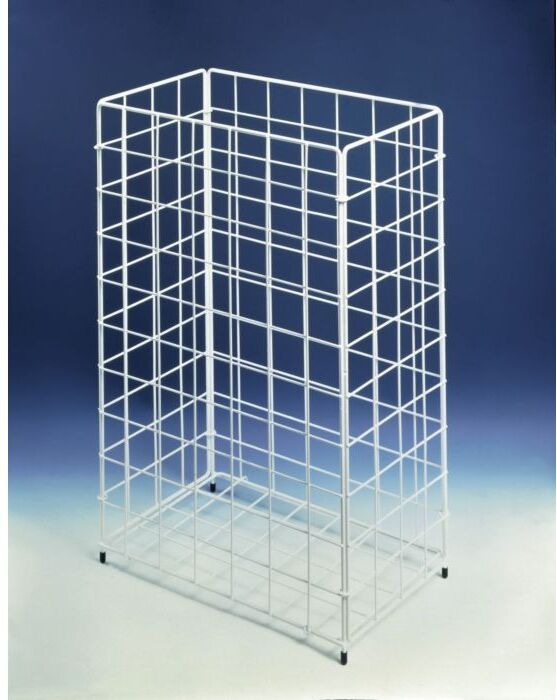 CWS Papierkorb 903102000 weiss, 41x25x62cm, aus Stahldraht, Inhalt 60l, aus Stahldraht