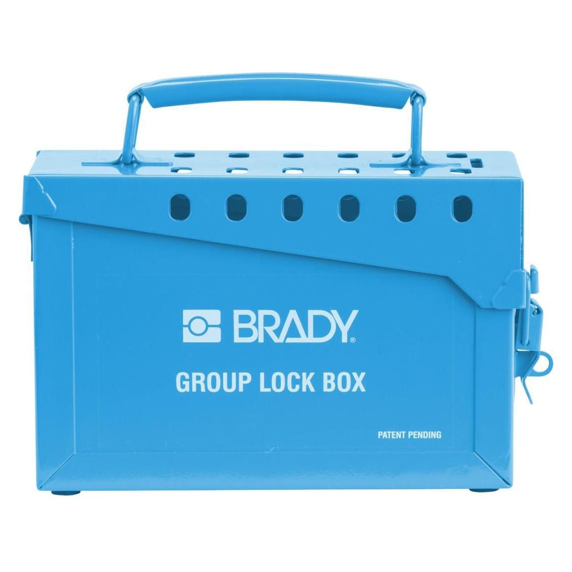 Brady transportable Gruppenverschlusskasten LockBox, Pulverbeschichteter Stahl, Blau, 227.00 x 88. (METAL LOCK BOX, 13 LOCK, BLUE)