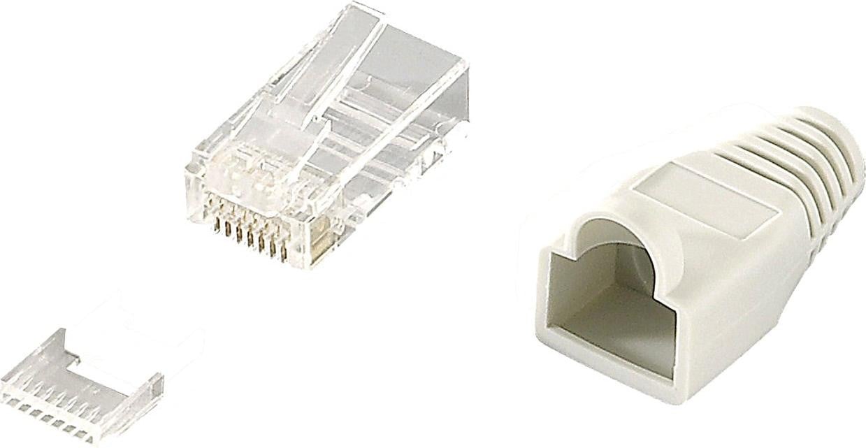 LogiLink RJ45 modulaire connector CAT 6, onbeschermd, grijs (100 stuks)