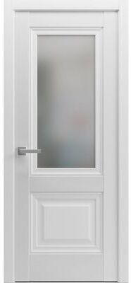 SartoDoors Lucia 8822   Bedroom Door Interior Door   Solid Wood w/ Glass   Frame & Hardware Included   18x80, White Silk
