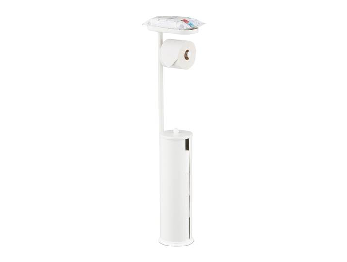 Toilettenpapierhalter mit Ablage Weiss