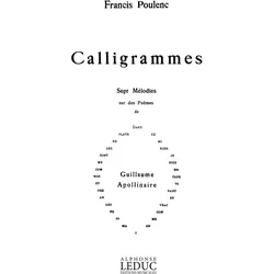 Calligrammes pour voix moyenne et piano, Fachbücher von Francis Poulenc