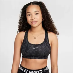 NIKE Pro Swoosh Allover Print wendbarer Sport-BH Mädchen 010 - black/white M (137-146 cm)