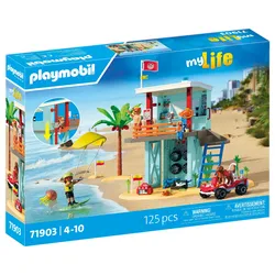 PLAYMOBIL 71903 - my Life - Rettungsturm mit Beach buggy