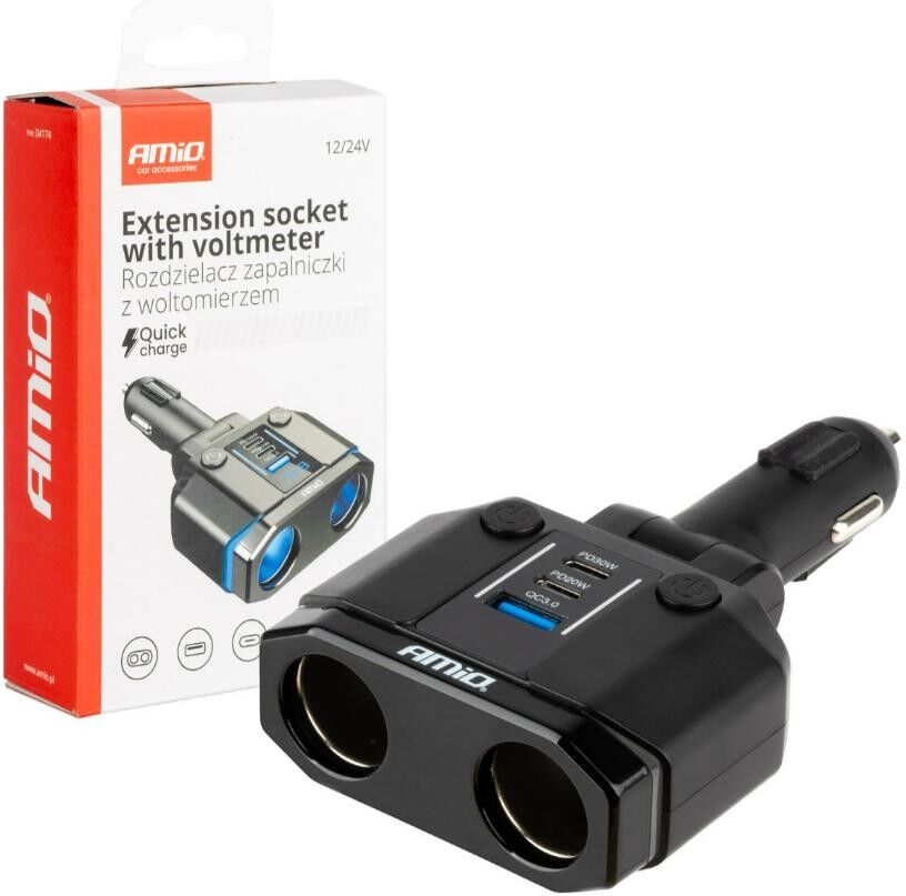 AMiO 04174 Cigarette lighter splitter
