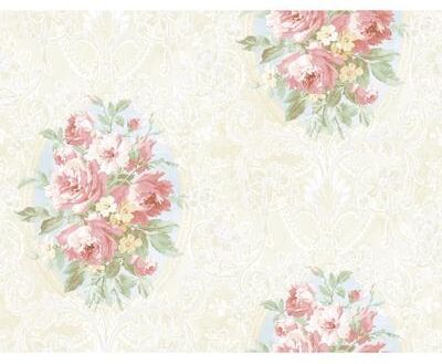 Seabrook Designs Vivienne Floral Cameo Unpasted Wallpaper