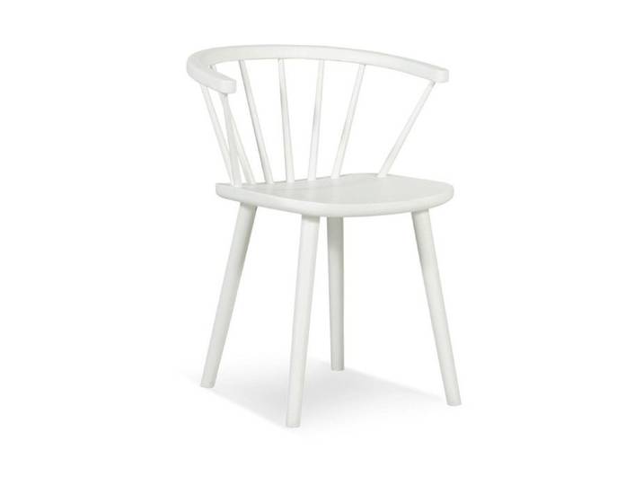 Chaise - Bois - Blanc - Décoration d'Autrefois