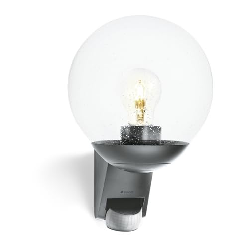 Steinel Buitenlamp met bewegingssensor en schemersensor, grijs/zwart, E27