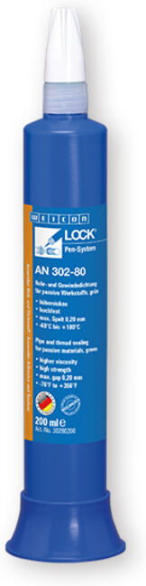 Weicon LOCK AN 302-80 Rohr- und Gewindedichtung mittelfest und mittelviskos 200 ml Flasche, 30280200)