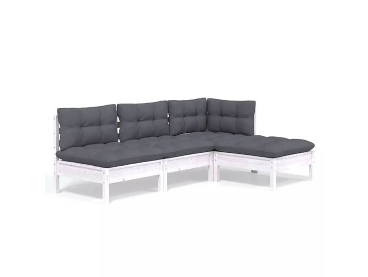 VidaXL - Garten-lounge-set kiefernholz, One Size, Weiss