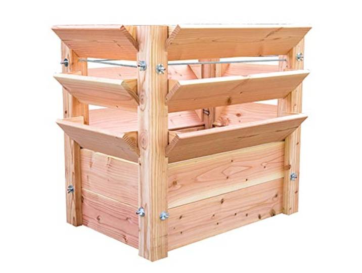 WESTMANN Premium Hochbeet aus Lärchenholz Natur 66x91x73 cm Kräuterbeet Holzhochbeet zum Bepflanzen von Gemüse & Kräutern