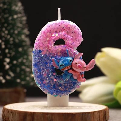 Inspired Living Stitch Number Birthday Candle Cartoon Cake Decoration For Kids Party 6