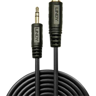LINDY 35652 Klinke Audio Verlängerungskabel [1x Klinkenstecker 3.5 mm - 1x Klinkenbuchse 3.5 mm] 2.00 m Schwarz