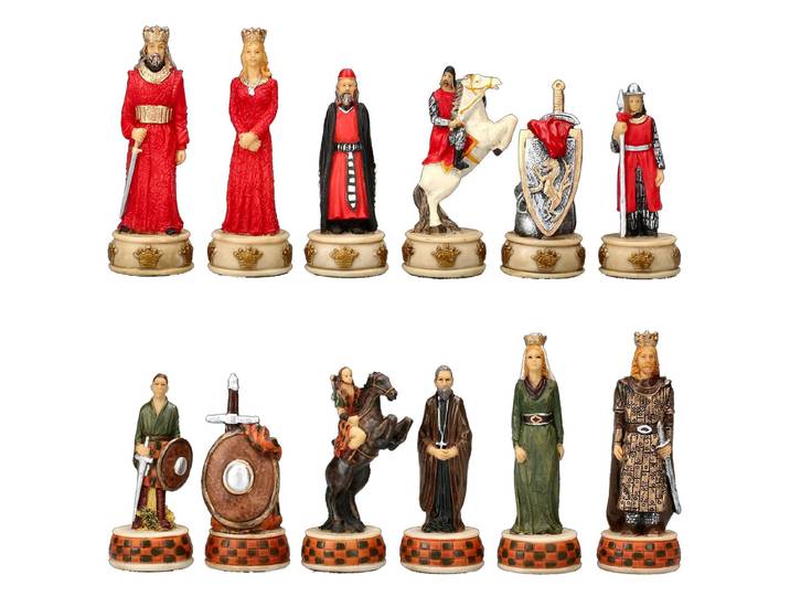 Figuren Shop GmbH Spiel Schachfiguren Set - Engländer vs. Schotten - historische Schlacht