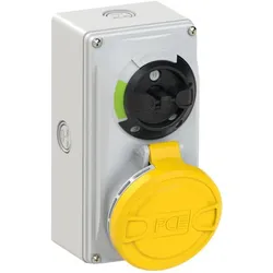 PCE 6125-4k CEE-Steckdose abschaltbar kompakt 32A 5p 4h IP44/IP54 Knock Out 61254k