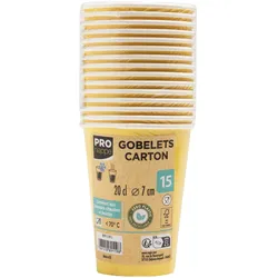 PROnappe Einweg-Kaffeebecher, gelb 200 ml