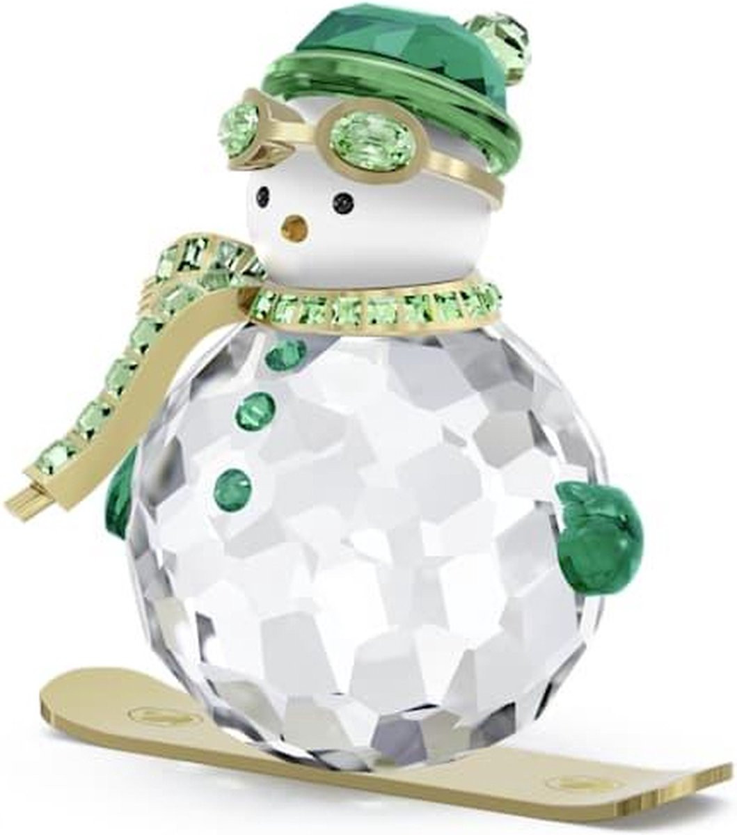 Swarovski Holiday Cheers Dulcis Sneeuwpop 5687168 groen kristallen winter decoratie