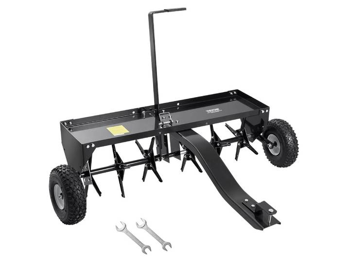 VEVOR Scarificateur 1275x980x885 mm\, scarificateur remorque avec crampons\, tondeuse autoportée pour jardin\, pelouse\, ferme