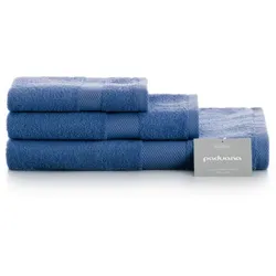 Set mit 3 blauen PADUANA-Handtüchern