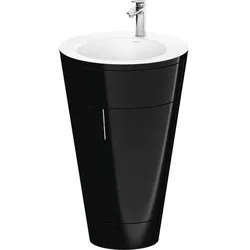 Duravit Starck 1,c-bonded Set S19512O10400000 Griff Chrom, Keramik Weiß Matt, bodenstehend, Schwarz Hochglanz, 864 x 560 x 605 mm