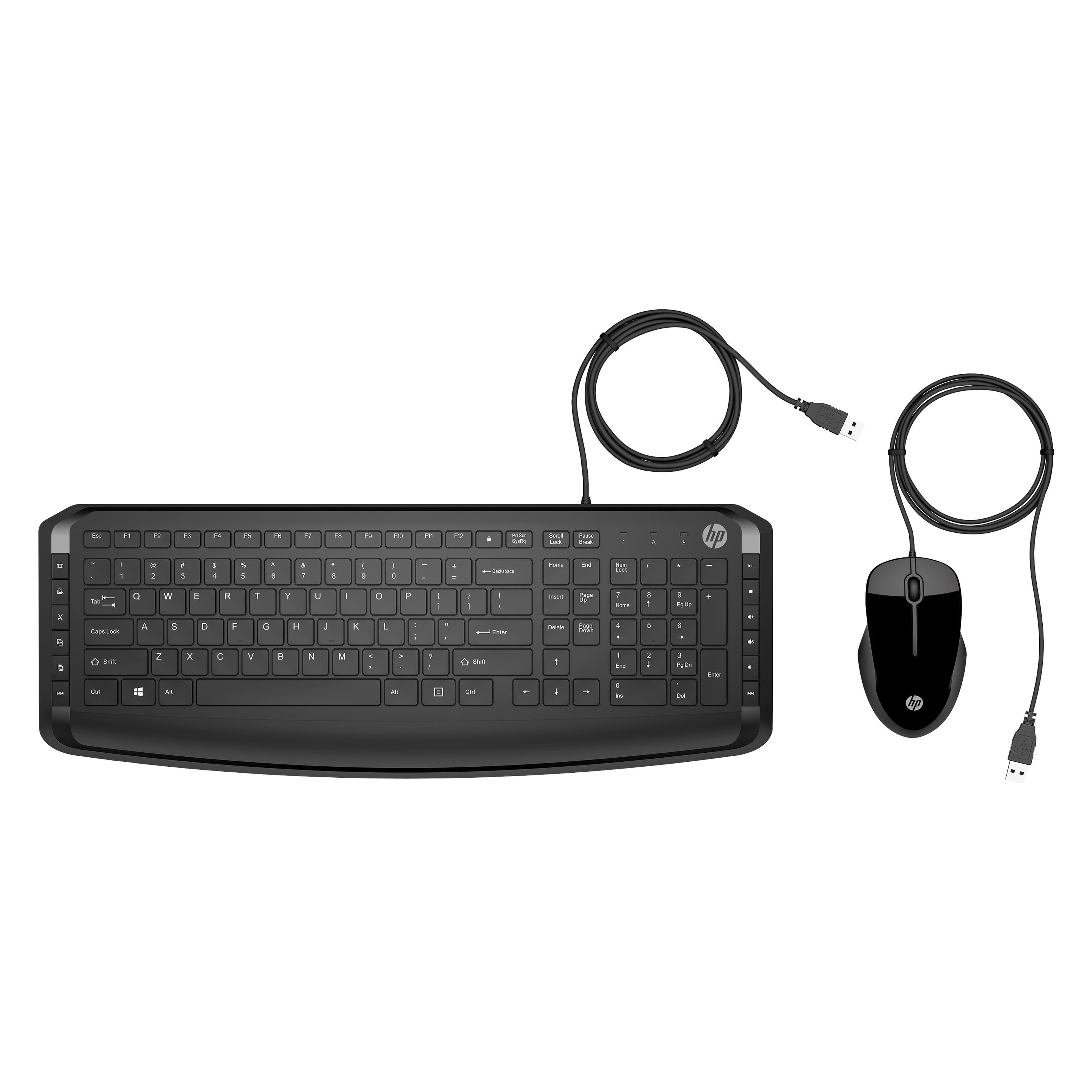 HP Wired Keyboard Mouse 250 EU (US, Kabelgebunden) (9DF28AA#ABB)