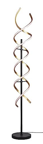 Trio Sequence Design Vloerlamp in zwart en goud met LED