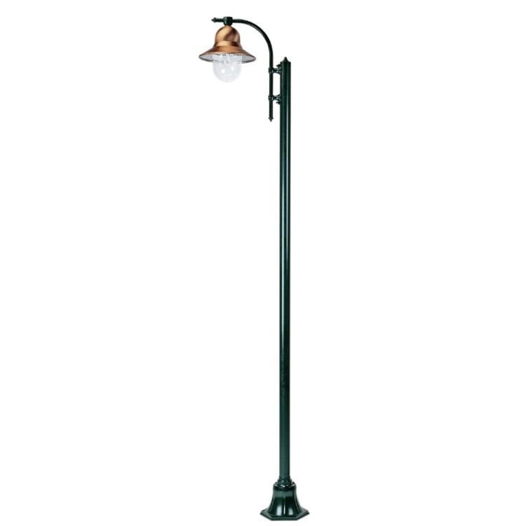KS Verlichting Buitenlamp Toscane Lantaarn - Zwart/Goud/Messing - Metaal