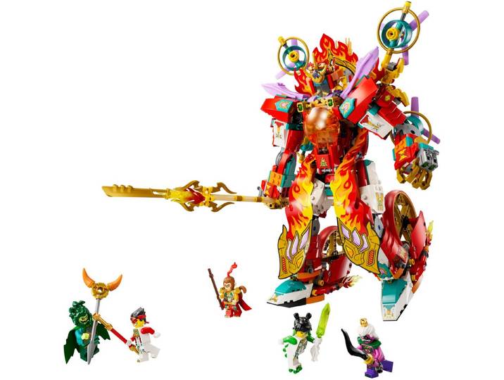 LEGO® Monkie Kid 80057 Nezhas Feuerring-Mech Spielbausteine, (Set, 1163 St., Set)