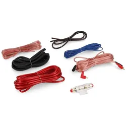 Kabelset Auto Cablekit Car Komplett vergoldet 60A AGU Rot