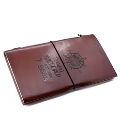 Handmade Leather Journal - Travel the World - Brown (80 pages)