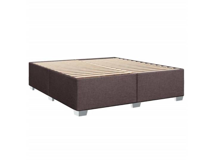ZENCO*Lit adulte double - 200 x 200 cm - Structure/Cadre de lit - sans matelas - marron foncé 200 x 200 cm tissu H25015