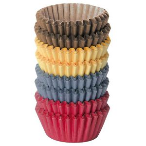 Tescoma Muffinförmchen Delicia 630624, aus Papier, Ø 4 cm, Mini, fettdicht, bunt, 200 Stück